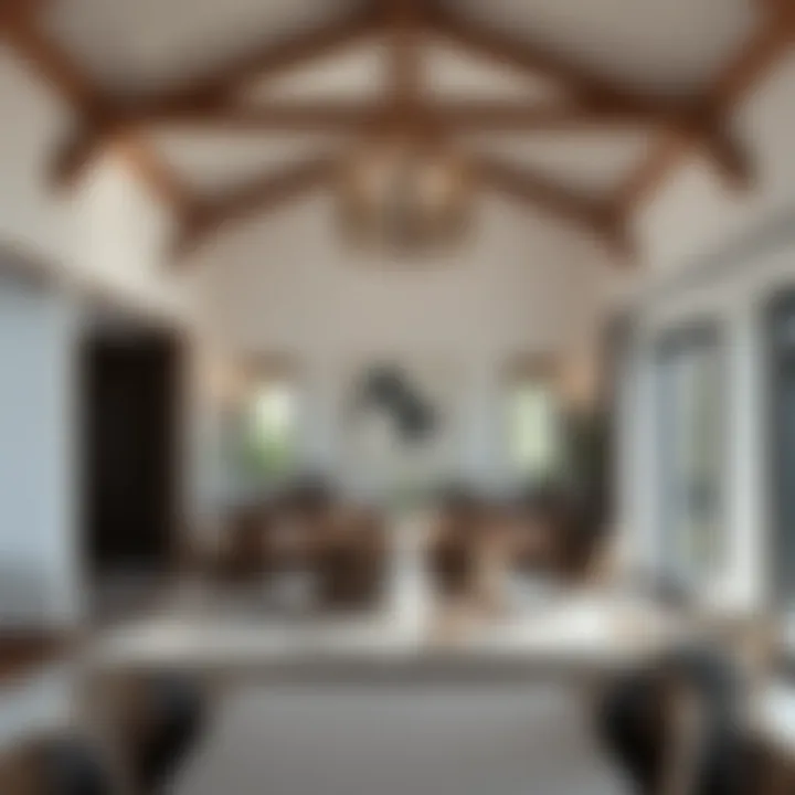 Interior of a modern farmhouse showcasing elegant design