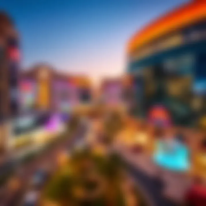 Panoramic view of Festival City Center showcasing its vibrant architecture