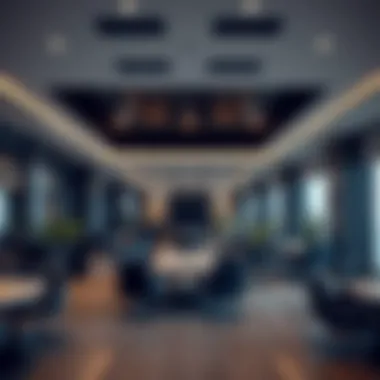 A modern office space representing real estate finance negotiations.