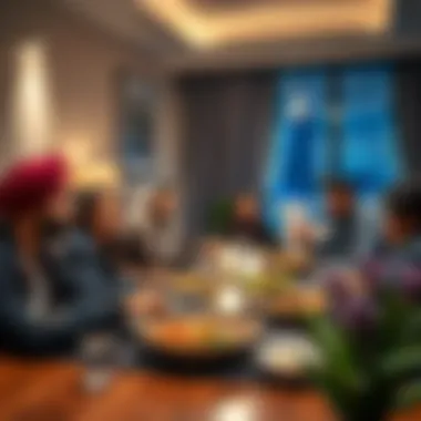 Embracing Cultural Diversity in a Flat Share Diverse flat share group enjoying a meal