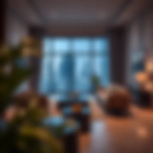 Modern flat share living room in Dubai