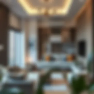 Stylish interior of a flat in Al Nahda