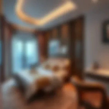 Stylish furnished studio interior