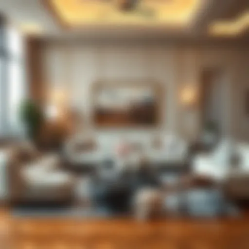 Elegant living room furniture arrangement