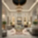 Elegant interior of a luxury home decor store in Dubai