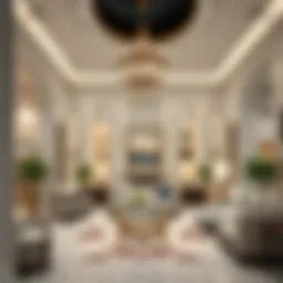 Elegant interior of a luxury home decor store in Dubai
