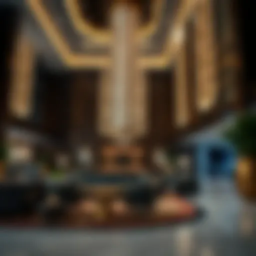 Luxurious hotel lobby in Jaddaf