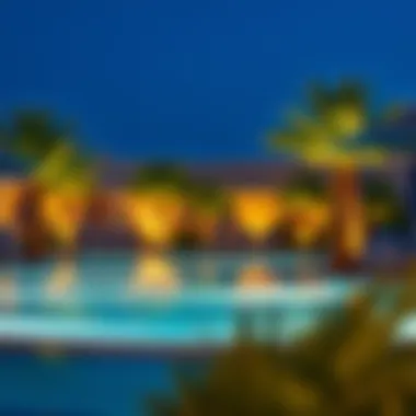 Relaxing Pool Area in Jaddaf Hotel Relaxing pool area in a Jaddaf hotel