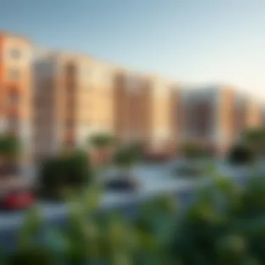 Charming Apartment Complex Exterior view of International City Phase 2 apartments