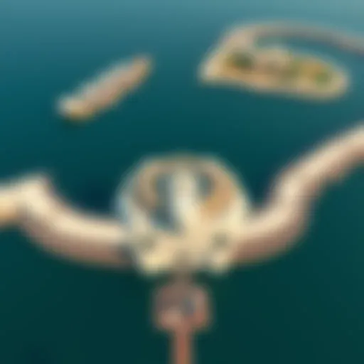 Aerial Perspective of Jaddaf Marine Station Aerial view of Jaddaf Marine Station showcasing its strategic location