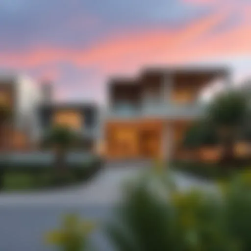 Stunning view of Jumeirah Park showcasing modern villa architecture