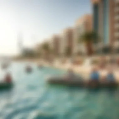 Visitors enjoying leisure activities at the beachfront