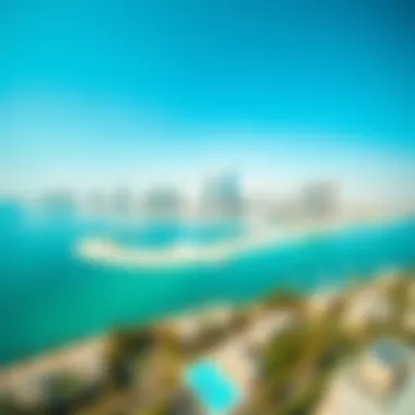A panoramic view of كورنيش الممزر showcasing the beautiful beach and skyline