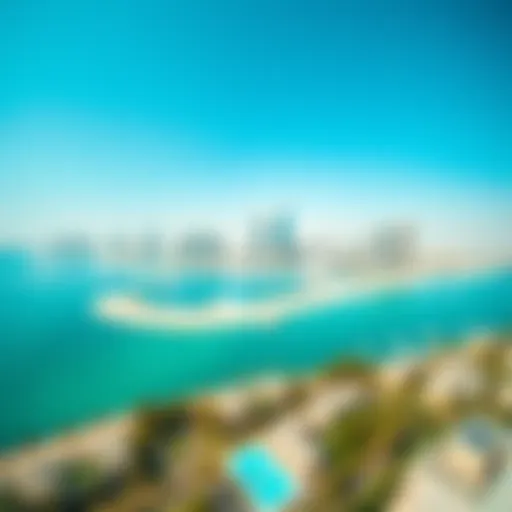 A panoramic view of كورنيش الممزر showcasing the beautiful beach and skyline