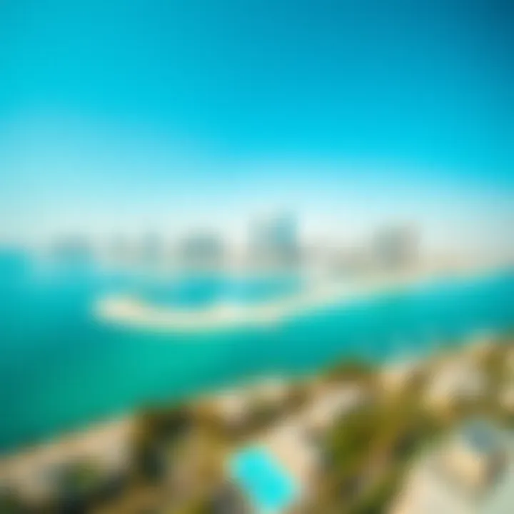 A panoramic view of كورنيش الممزر showcasing the beautiful beach and skyline