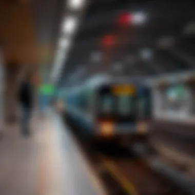 In-depth Look at a Dubai Metro Station Detailed view of a specific Dubai Metro station