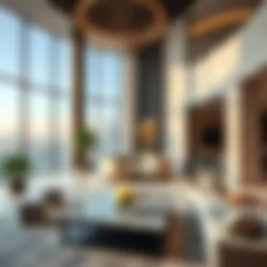 Luxurious Living Spaces in برج لؤلؤة الخان Luxurious interior amenities of برج لؤلؤة الخان