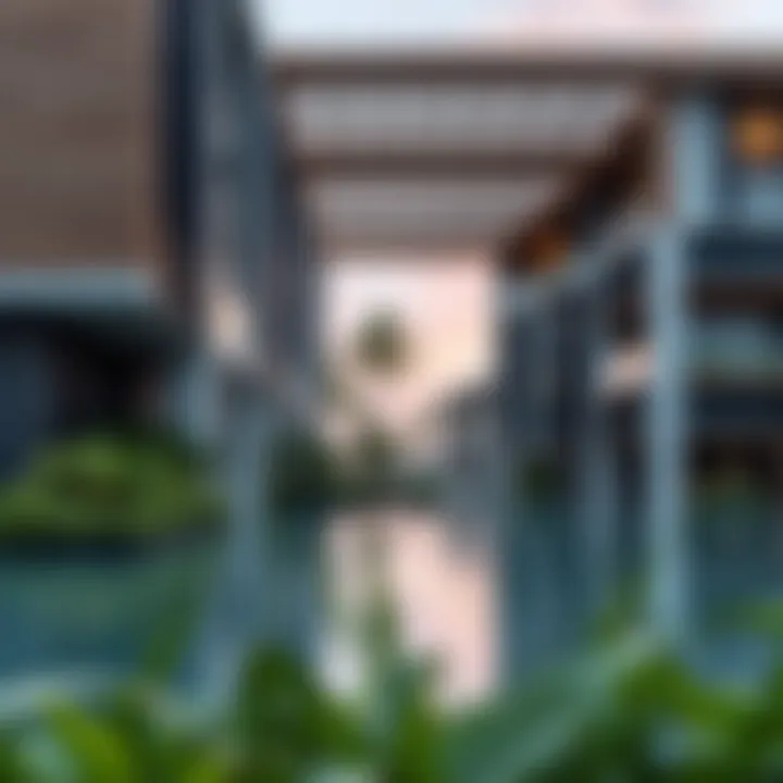 Architectural Harmony with Nature Architectural design showcasing integration of mangroves and urban living