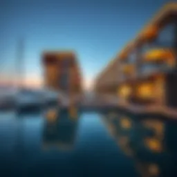 Stunning waterfront view of marina houses