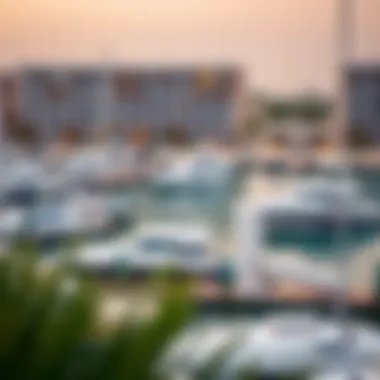 Investment opportunities highlighted in a marina setting