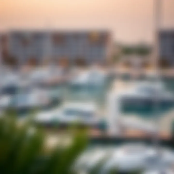 Investment opportunities highlighted in a marina setting