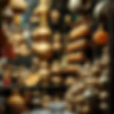 Cultural Richness of Meena Bazaar Cultural artifacts displayed at a store in Meena Bazaar