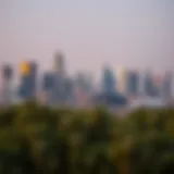 Stunning skyline of Meydan City with modern architecture