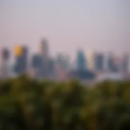 Stunning skyline of Meydan City with modern architecture