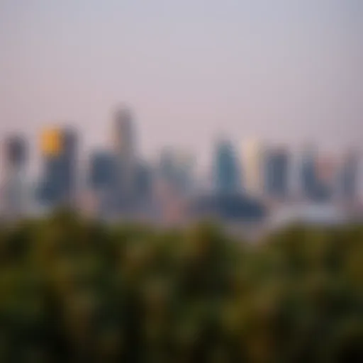 Stunning skyline of Meydan City with modern architecture