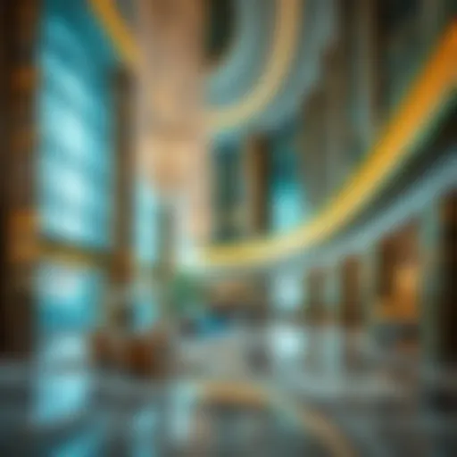 Luxurious lobby of Millennium Hotel Al Barsha