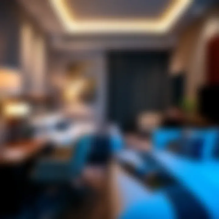 Spacious guest room with modern decor