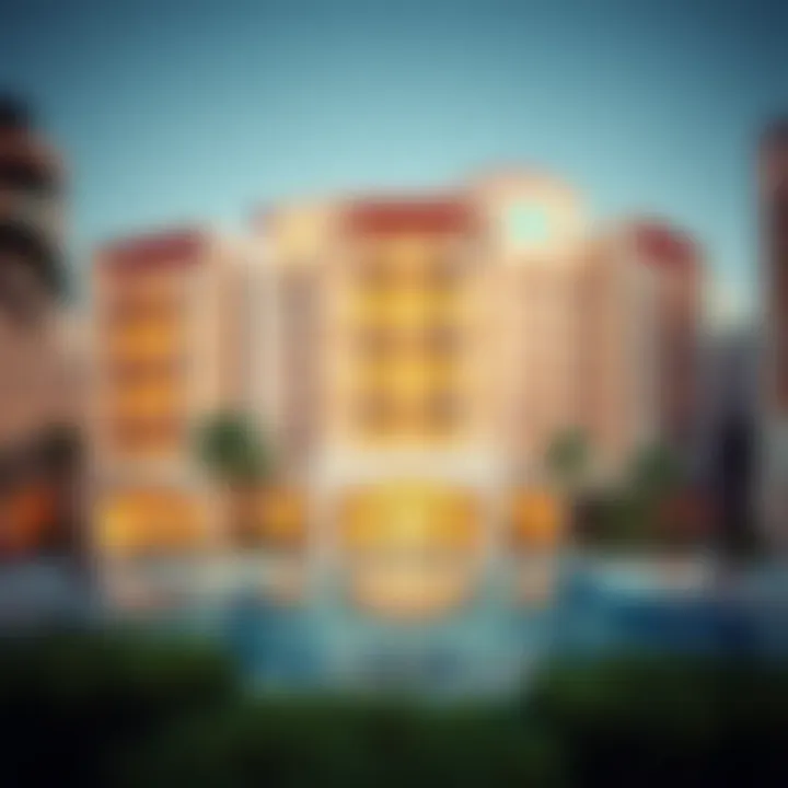 Architectural Elegance of Nad Al Sheba Gardens Architectural details of residential buildings in Nad Al Sheba Gardens