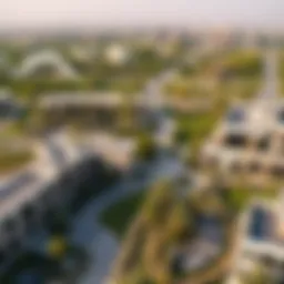 Stunning view of Nad Al Sheba Gardens showcasing its lush greenery and modern architecture