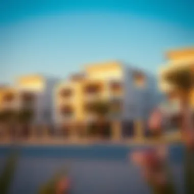 Modern Residential Developments at Nakheel Beach Residential properties near Nakheel Beach demonstrating modern architecture