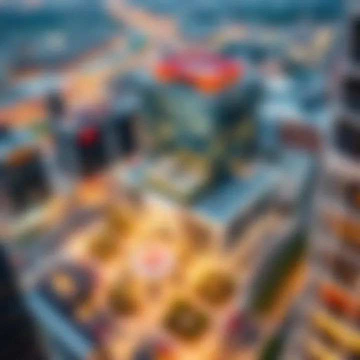 Bird's-eye view of the location advantages of Nakheel Dragon Mart Office