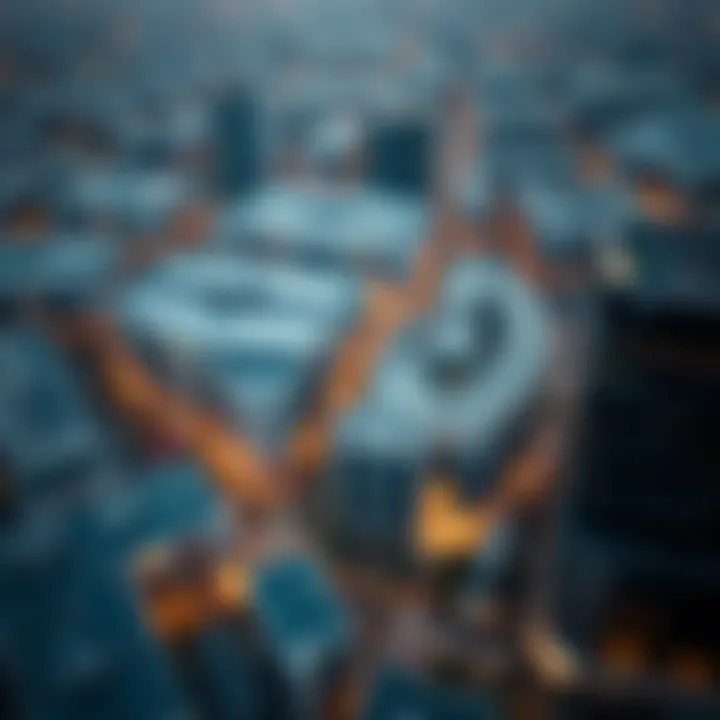 Aerial view of commercial properties in Karama, Dubai