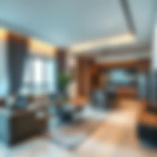 Modern Design in One-Bedroom Living Stylish one-bedroom apartment interior showcasing modern design