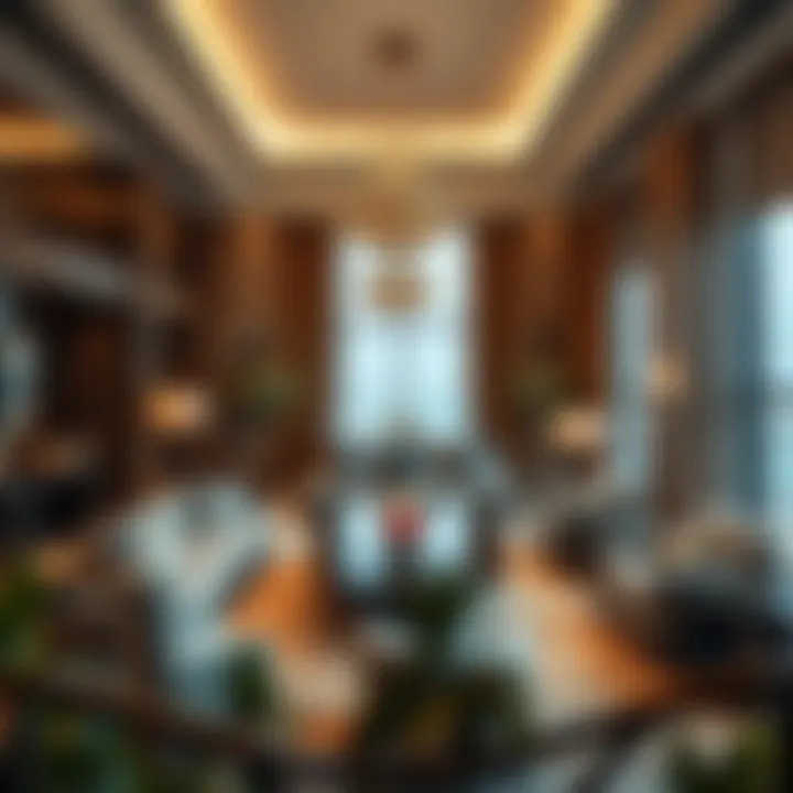 Interior spaces within One Omniyat showcasing elegant design and sophisticated style.