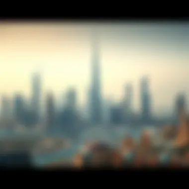 Dubai Skyline: A Hub for Business Ventures A panoramic view of Dubai's skyline representing business opportunities