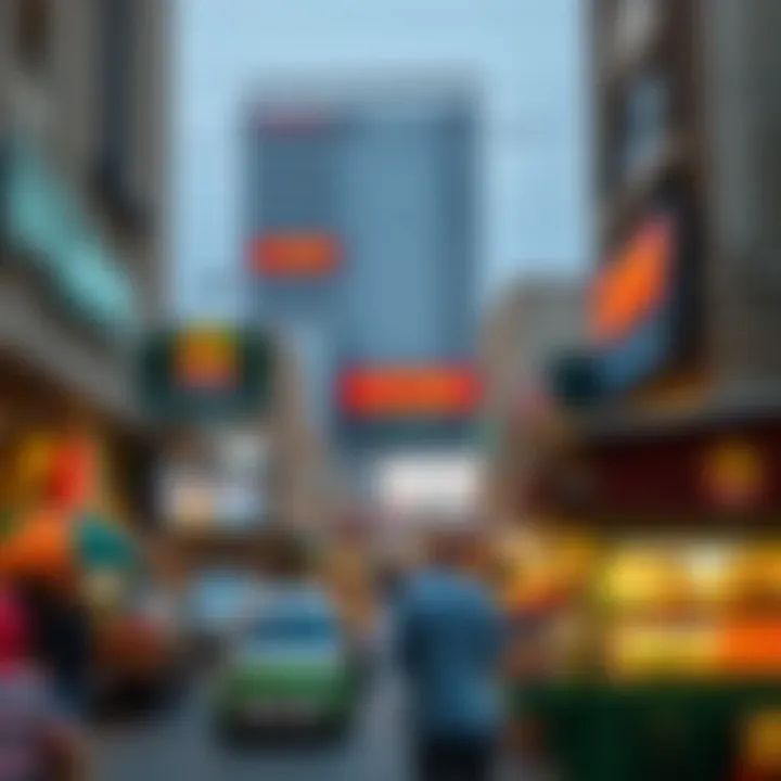 Vibrant market scene showcasing local amenities in Bur Dubai