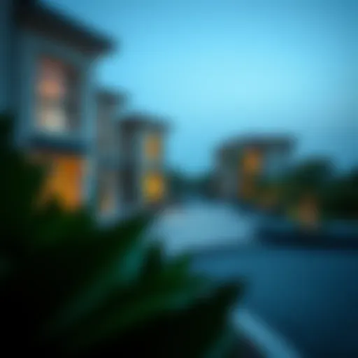 Stunning architectural view of the Orchid community at Damac Hills