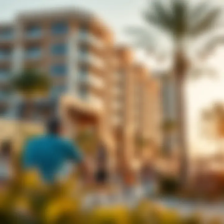 Vibrant community life at Park Horizon with recreational areas
