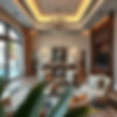 Interior of an elegantly furnished rental villa