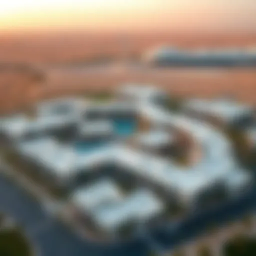 Aerial view of Rivana: The Valley showcasing its unique architectural design