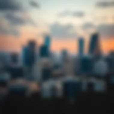 Stunning skyline of ريفيرا دبي داون تاون showcasing modern architecture