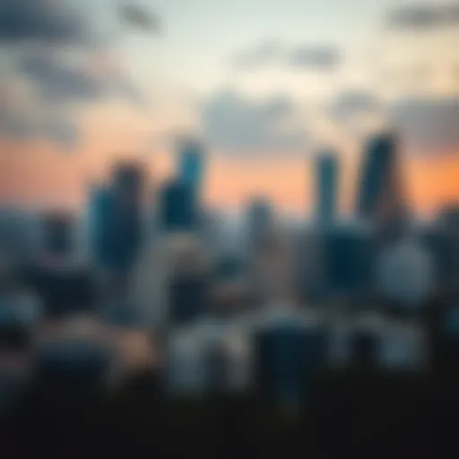 Stunning skyline of ريفيرا دبي داون تاون showcasing modern architecture