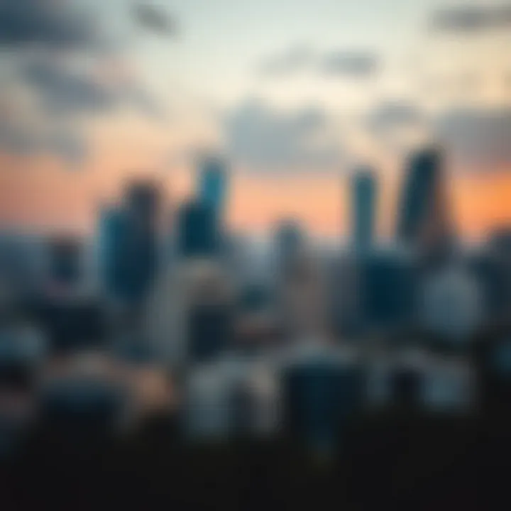 Stunning skyline of ريفيرا دبي داون تاون showcasing modern architecture