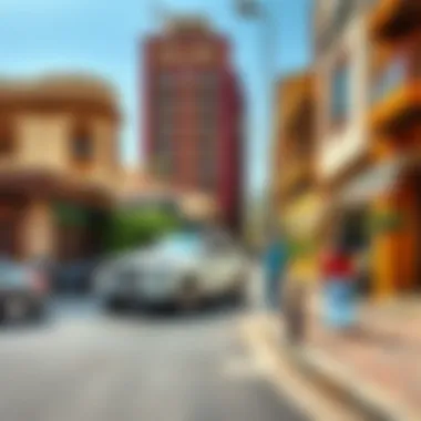 A vibrant street view highlighting the cultural essence of Bur Dubai