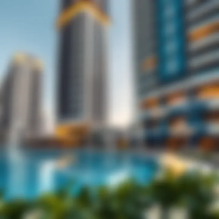 Architectural details of Royal Bay's modern buildings