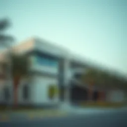 A modern school building in Villanova, Dubai showcasing contemporary design